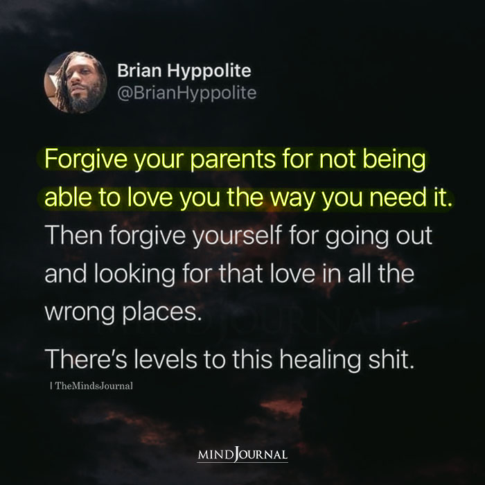 Forgive Your Parents For Not Being Able To Love You