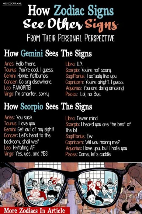 How Each Sign Sees Other Zodiac Signs dp