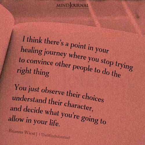 I Think There's A Point In Your Healing Journey