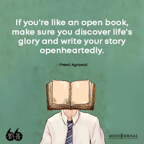 Preeti Agrawal If You are like an open book