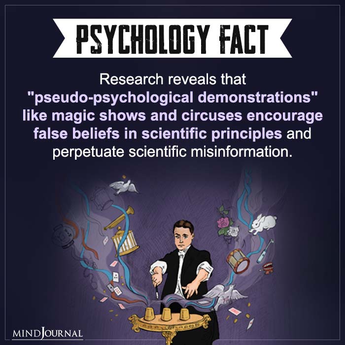 Pseudo psychological Demonstrations Like Magic Shows and Circuses