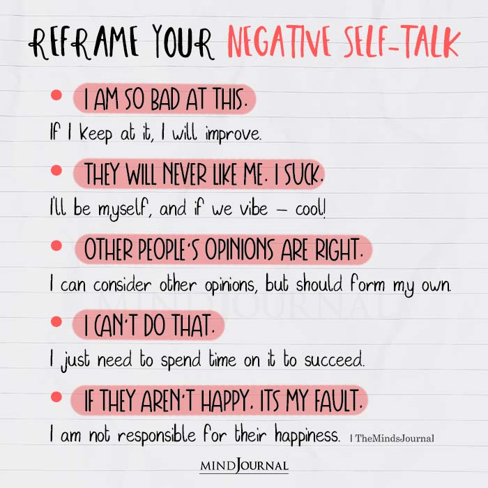 Reframe Your Negative Self talk