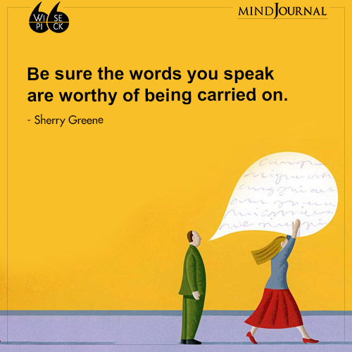 Sherry Greene Be sure the words