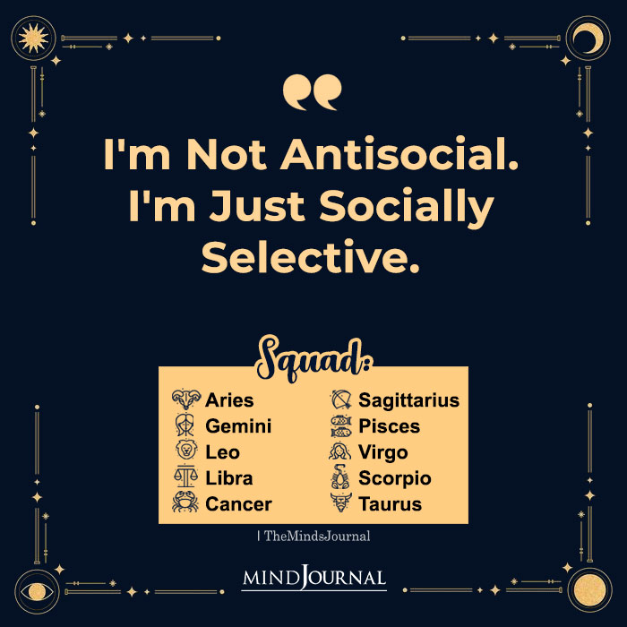 Socially Selective Zodiac Signs