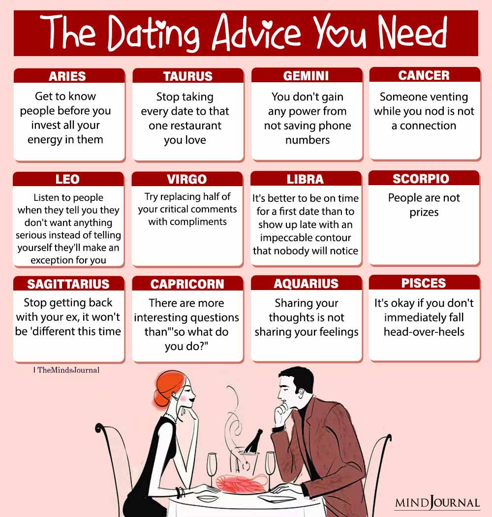 The Dating Advice Zodiac Signs Need