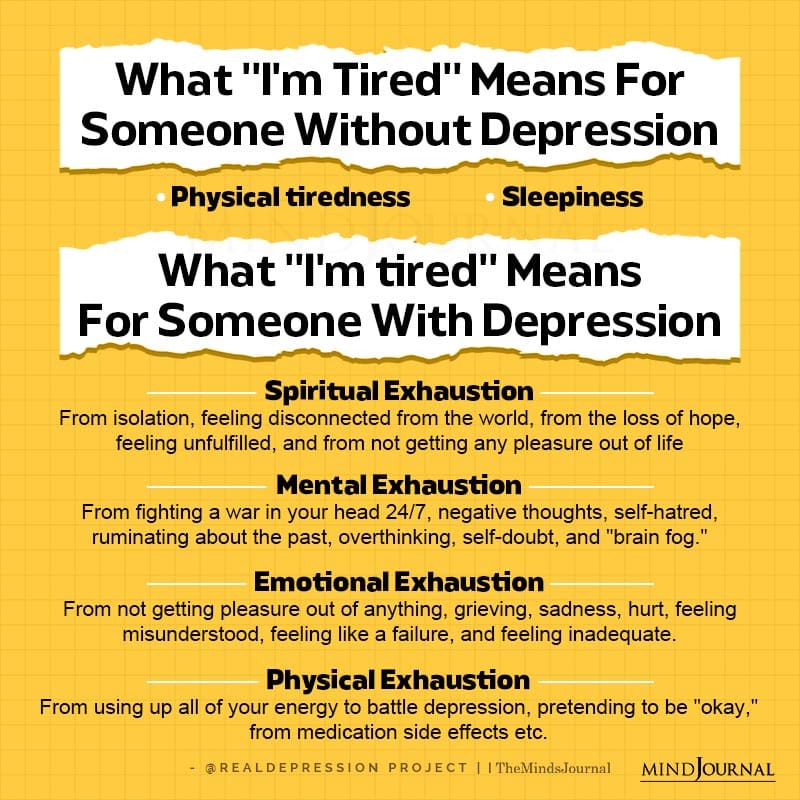 What Im Tired Means For Someone Without Depression