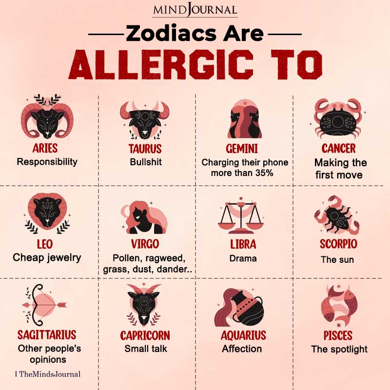 What The Zodiac Signs Are Allergic To