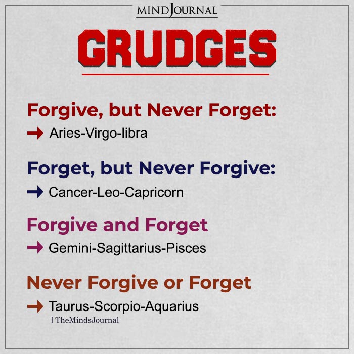 Zodiac Signs That Hold Grudges