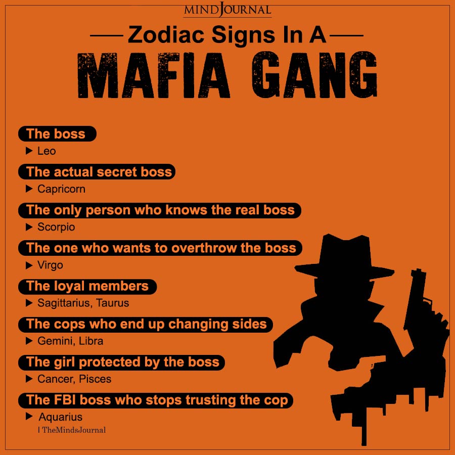 Zodiac Signs in a Mafia Gang