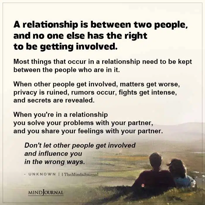 A Relationship Is Between Two People