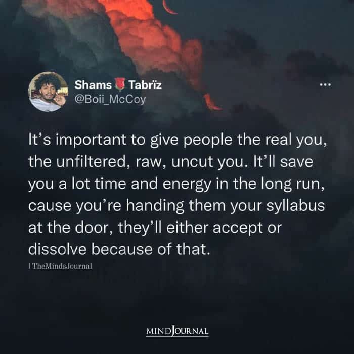Its Important To Give People The Real You