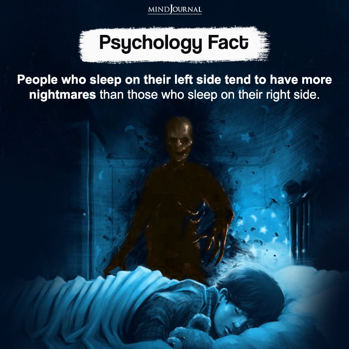 People who sleep on their left side tend to have more nightmares