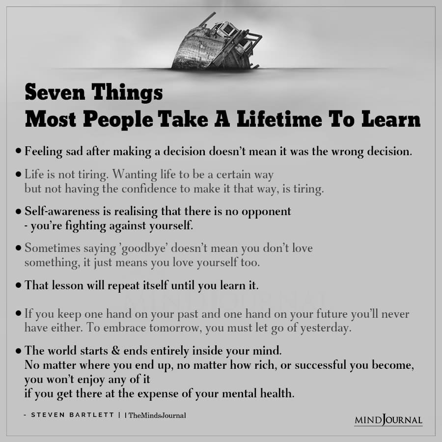 Seven Things Most People Take A Lifetime