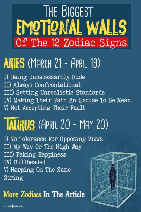 The Biggest Emotional Walls Of The Zodiac Signs dp