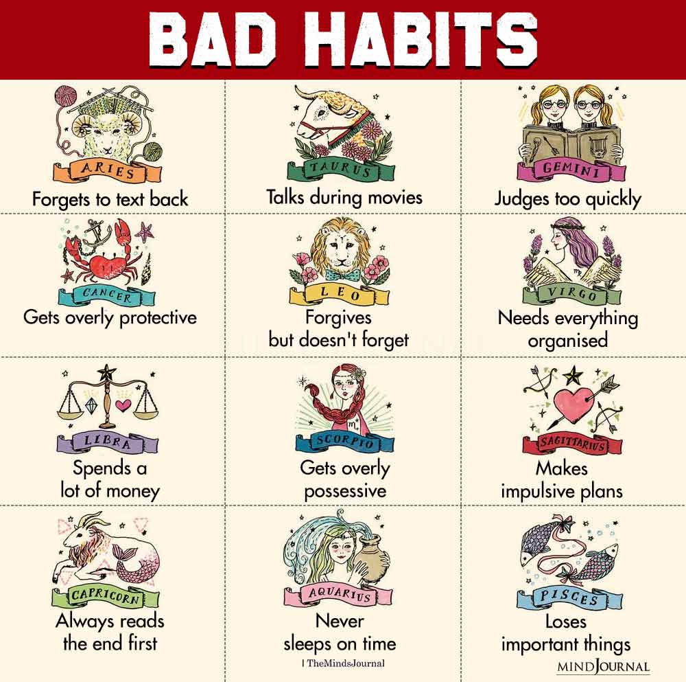 The Secret Bad Habits Of The Zodiac Signs