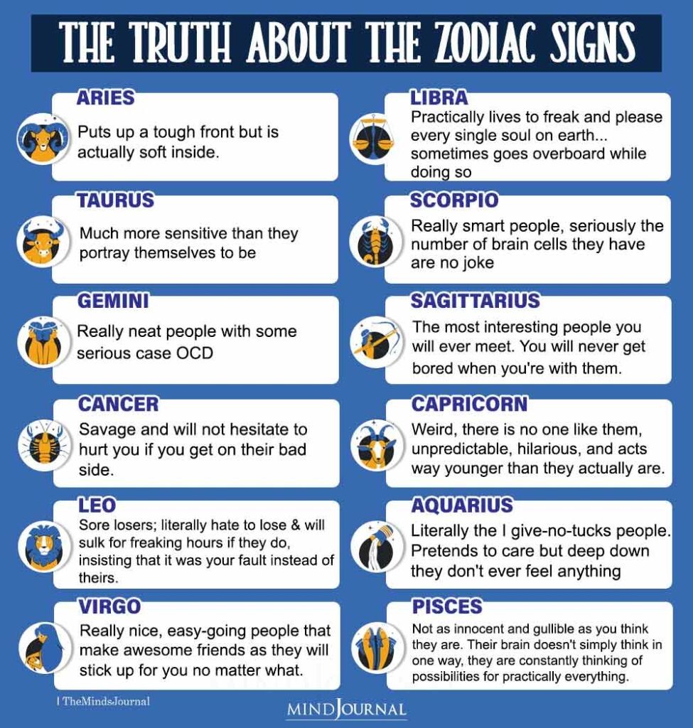 The Truth About The Zodiac Signs - Zodiac Memes Quotes