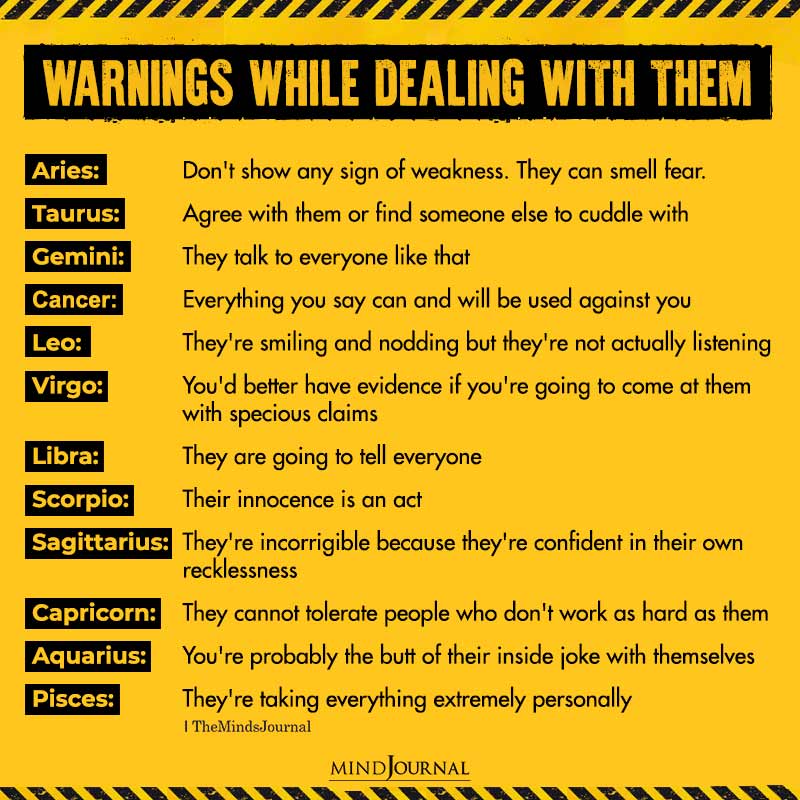 Warnings While Dealing With The Zodiac Signs