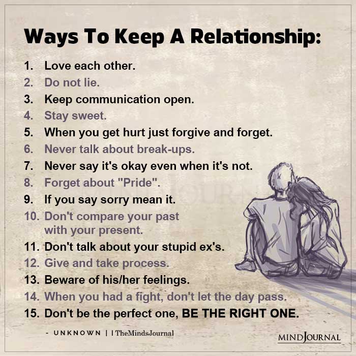 Ways To Keep A Relationship