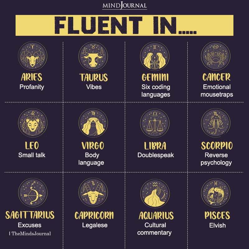 Which Language The Zodiac Signs Are Fluent In?