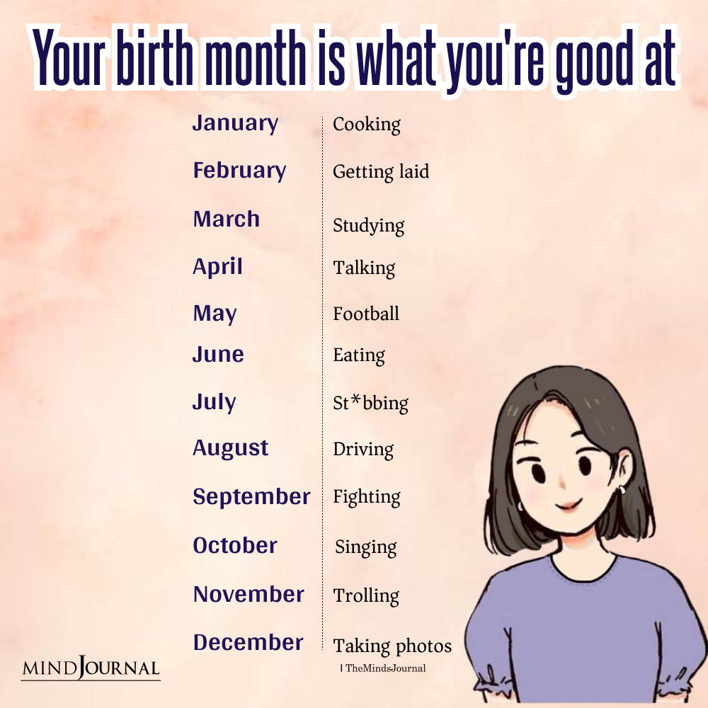 Your Birth Month Reveals What You're Good At