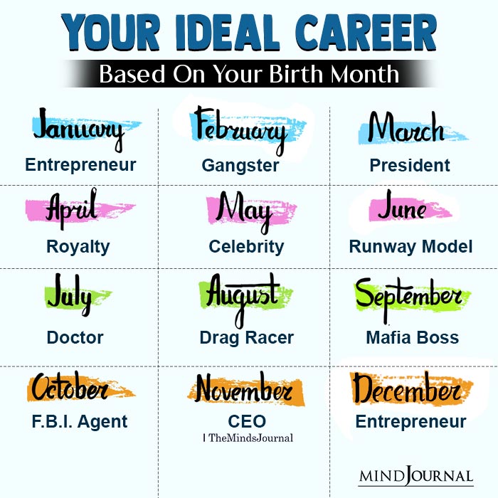 Your Birth Month Reveals Your Ideal Career