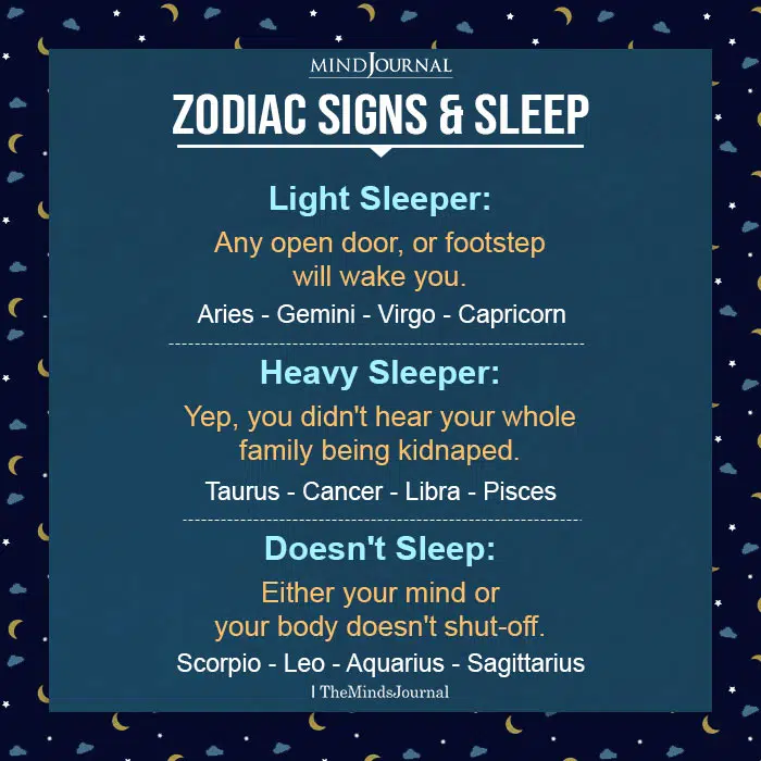 Zodiac Signs As Different Types Of Sleepers