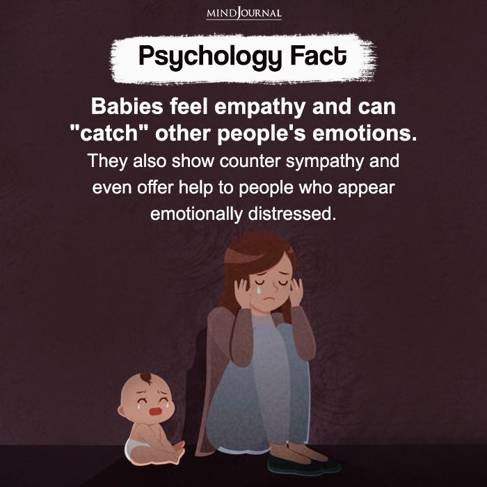 Babies feel empathy and can catch other