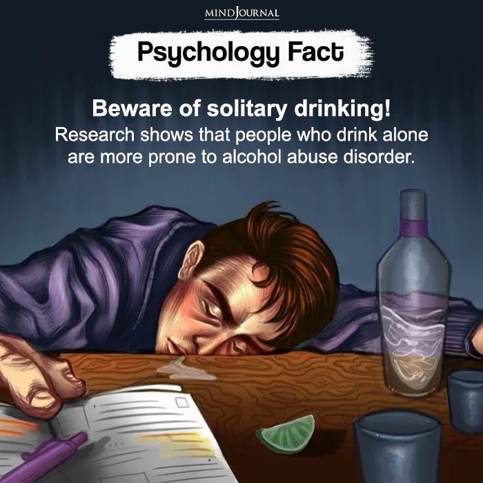 Beware of solitary drinking