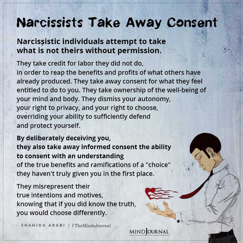 Narcissists Take Away Consent