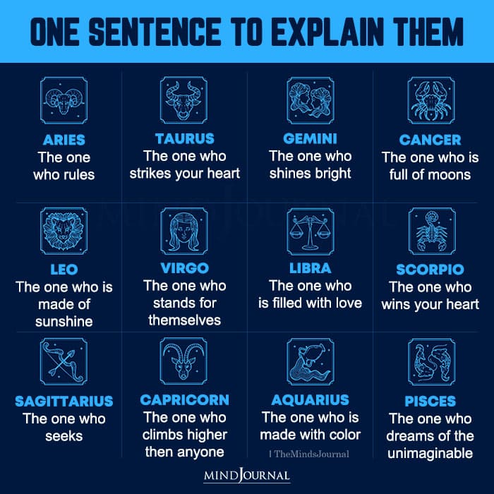 One Sentence To Explain Each Zodiac Sign