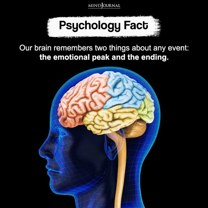 Our brain remembers two things about any event