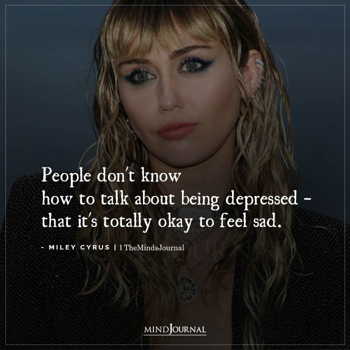 People dont know how to talk about being depressed