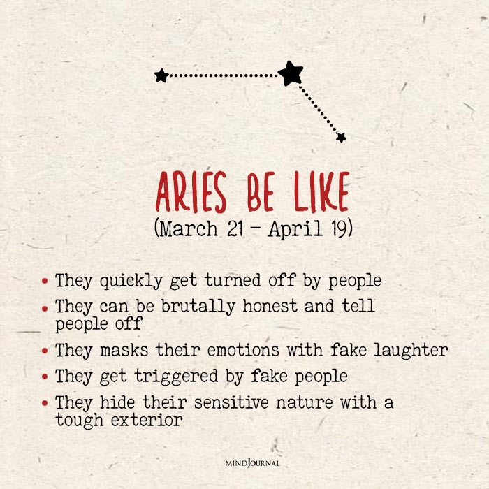 Personality Traits Of Each Zodiac Sign aries