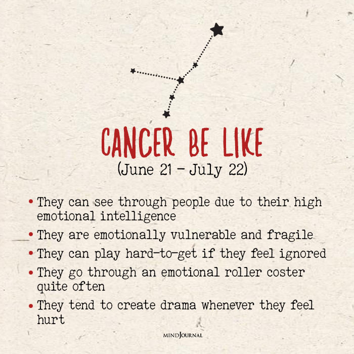 Personality Traits Of Each Zodiac Sign cancer