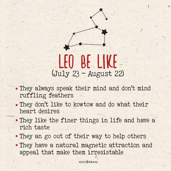 Personality Traits Of Each Zodiac Sign leo