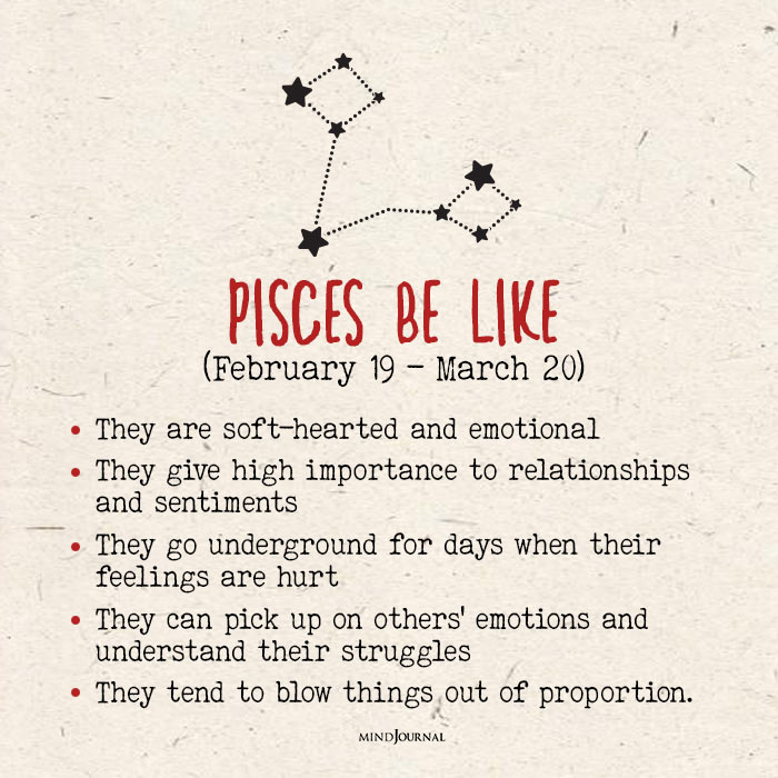 Personality Traits Of Each Zodiac Sign pisces