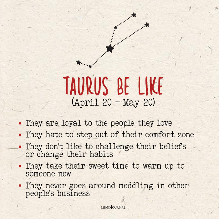 Personality Traits Of Each Zodiac Sign taurus