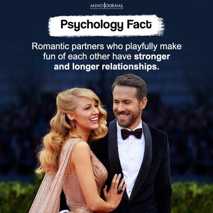 Romantic partners who playfully make fun of each other