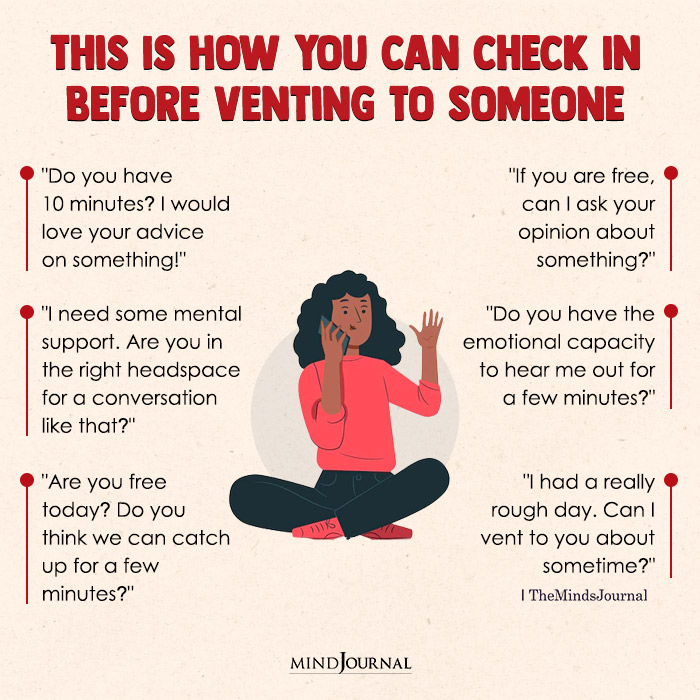 This Is How You Can Check In Before Venting To Someone