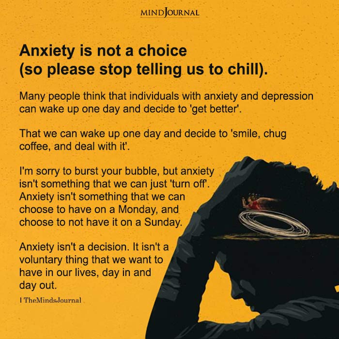 Anxiety Is Not A Choice