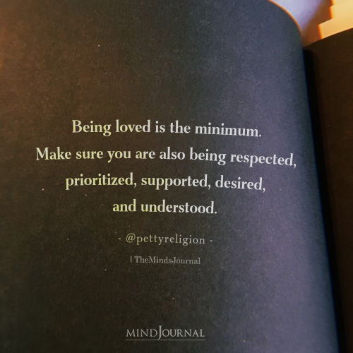 Being Loved Is The Minimum