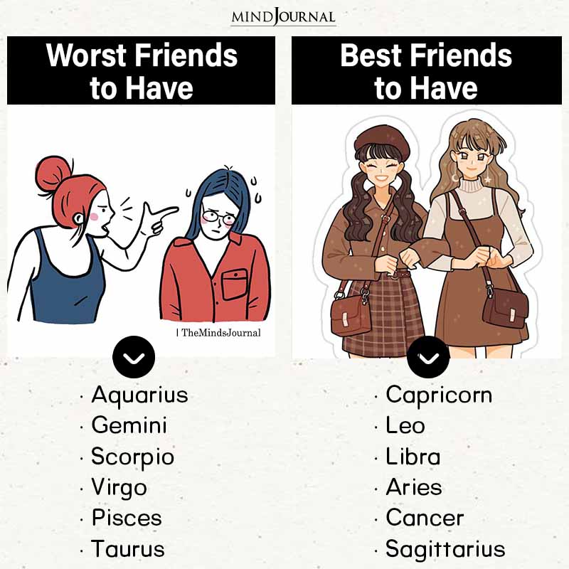 The Best And Worst Friends To Have As Zodiac Signs