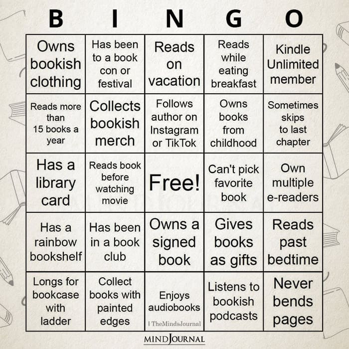 Bingo For Book Lovers