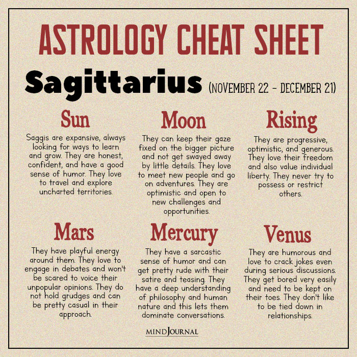 Cheat Sheet sagittarius