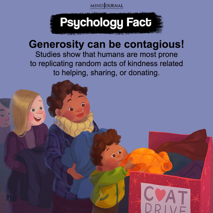 Generosity can be contagious
