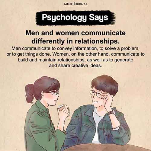 Men and women communicate differently in relationship