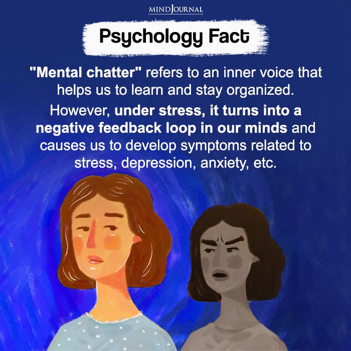 Mental chatter refers to an inner voice