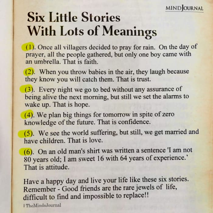 Six Little Stories With Lots of Meanings