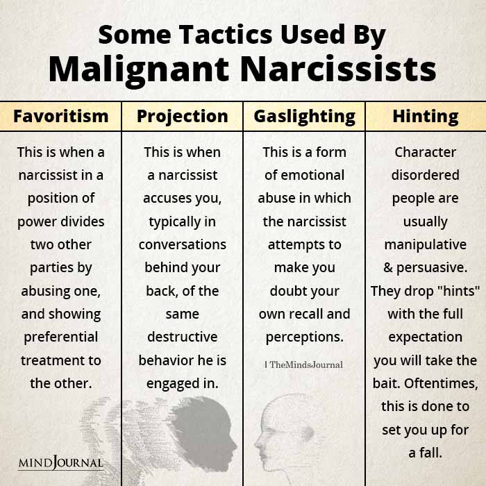 Tactics Used By Malignant Narcissists