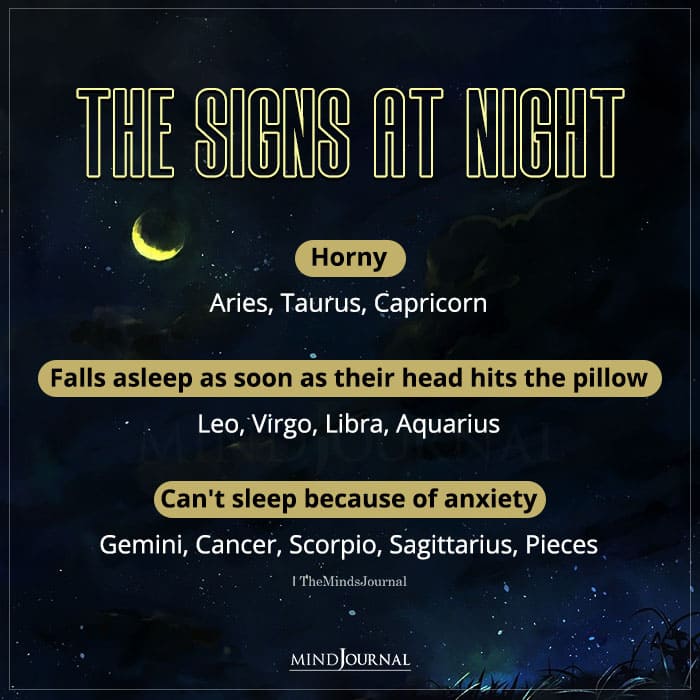 What Does Each Zodiac Sign Do At Night